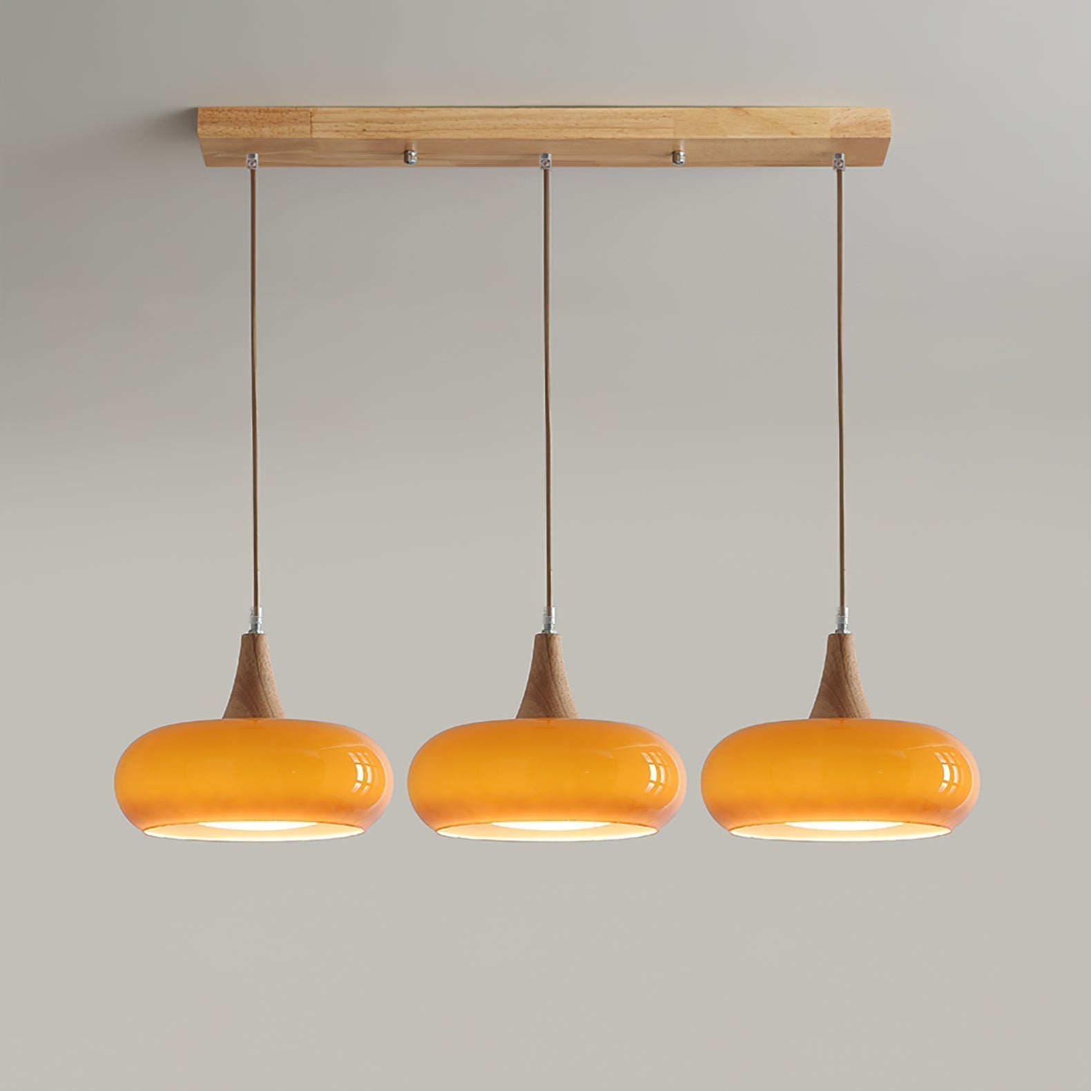 Amber Houten Accent Hanglamp