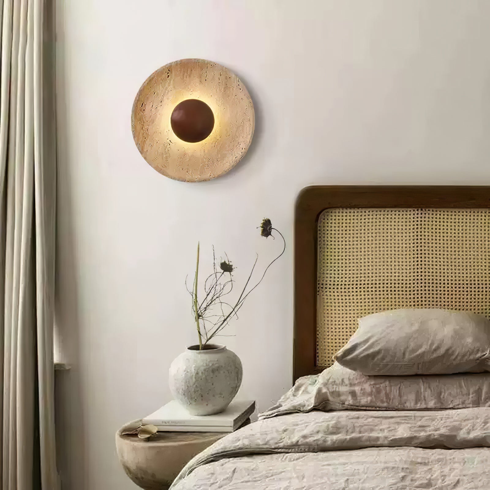 Aveny Wandlamp Sun in Travertin