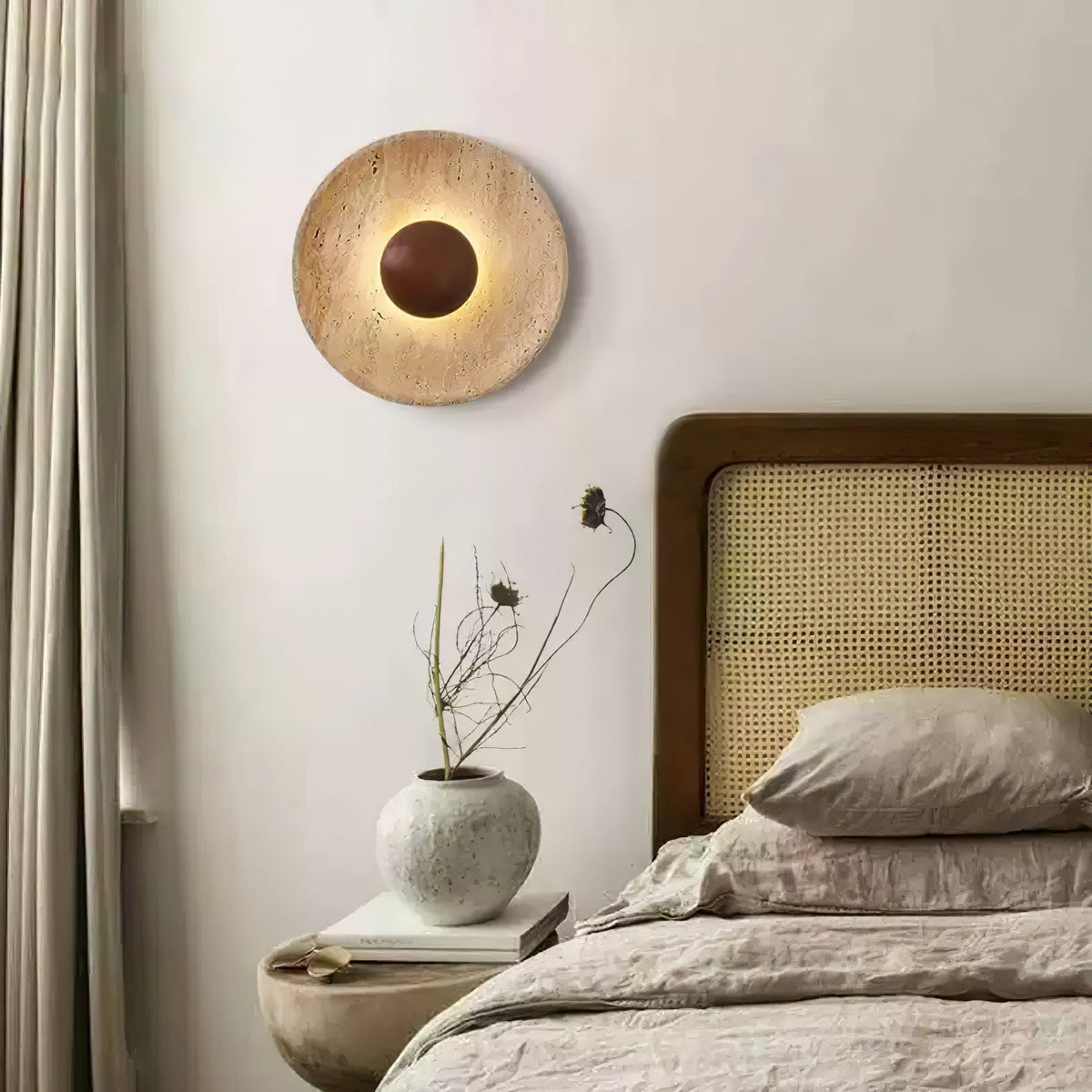 Aveny Sun Travertine Wandlamp