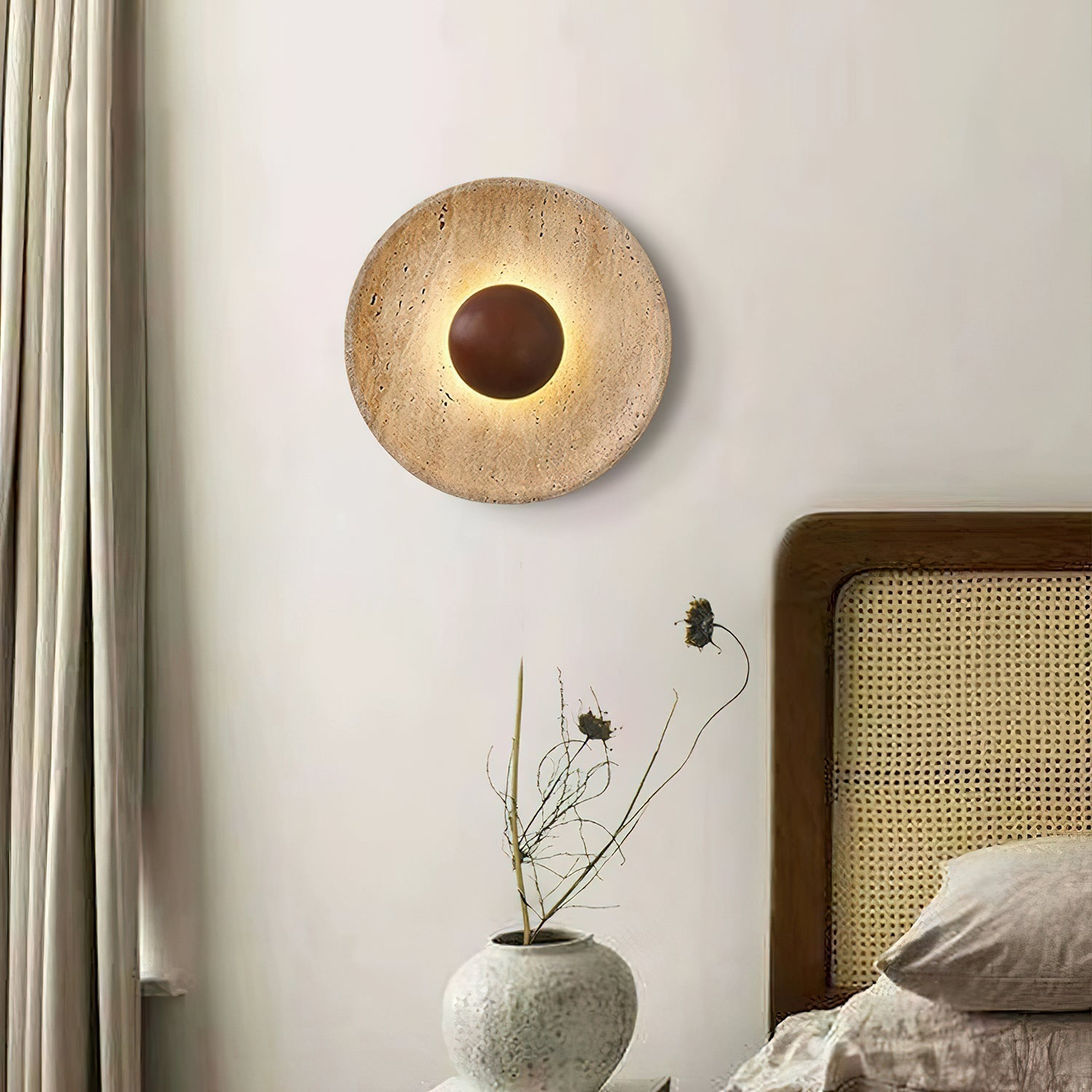 Aveny Wandlamp Sun in Travertin