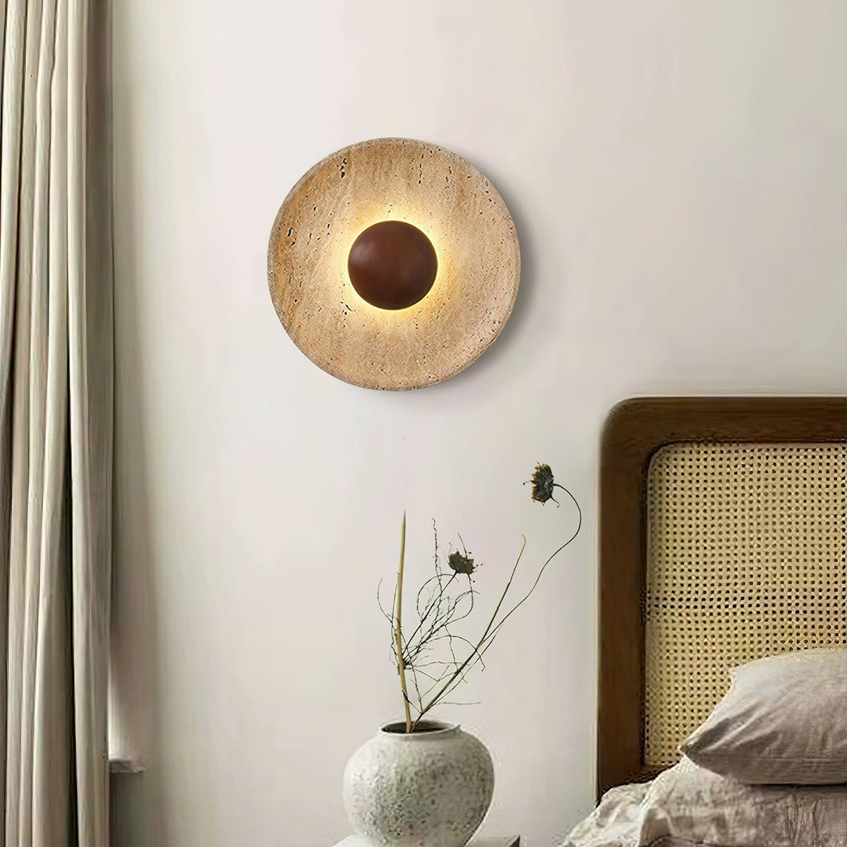Aveny Sun Travertine Wandlamp