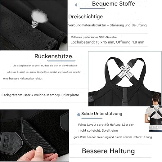 Skanto | Ergonomische Houdingscorrectie-eenheid voor Nek- en Rugpijnverlichting Verstelbaar en Stabiel