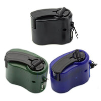 Draagbare noodoplaadapparaat met handcrank, USB-aansluiting en LED-display