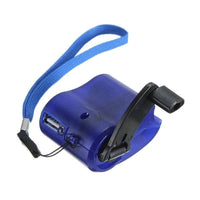 Draagbare noodoplaadapparaat met handcrank, USB-aansluiting en LED-display
