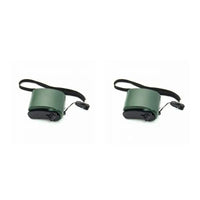 Draagbare noodoplaadapparaat met handcrank, USB-aansluiting en LED-display
