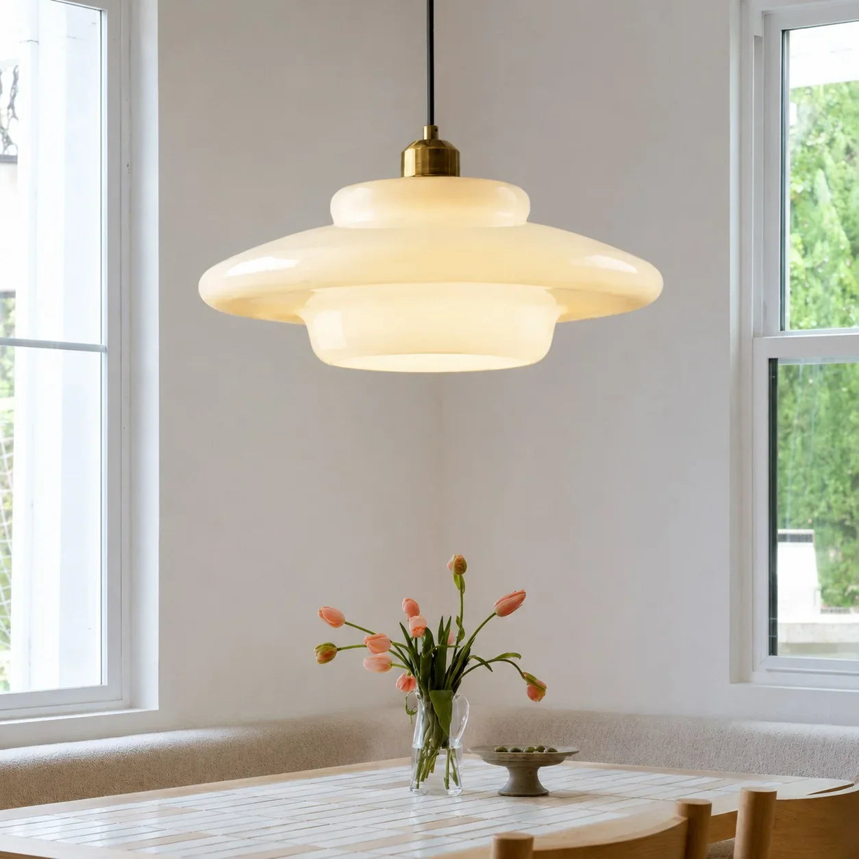 Hanna Art Deco Glas Hanglamp