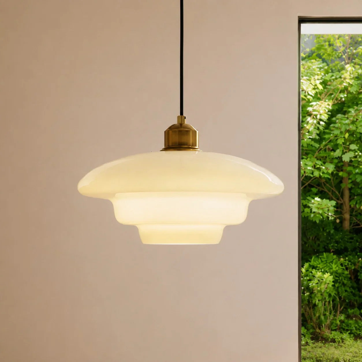 Hanna Art Deco Glas Hanglamp