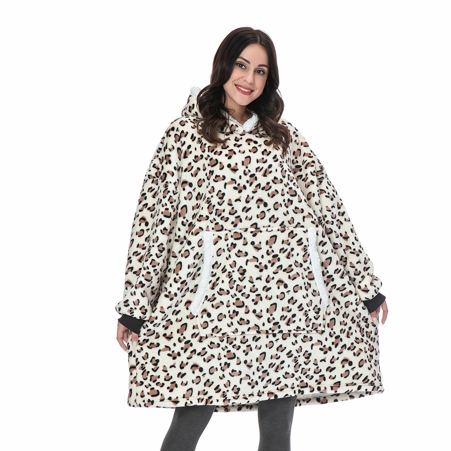 Ultra Zachte Fleece En Wol Hooded Deken Voor Comfort En Warmte Thuis