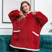 Ultra Zachte Fleece En Wol Hooded Deken Voor Comfort En Warmte Thuis