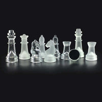 Glas-Schachspel | Mat-gepaste Kristallen Figuren met Schaakbord