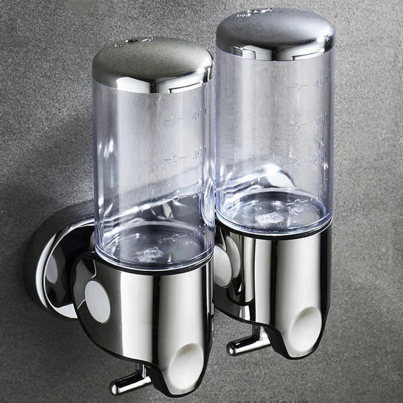 PureFlow - Wandzeepdispenser met twee compartimenten voor een elegante badkamer