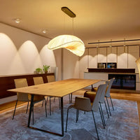 Aurelia LED Hanglamp In Wit Met Zeilstof Kroonluchter