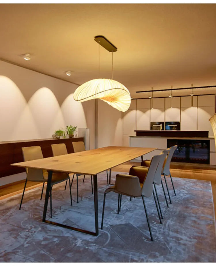 Aurelia LED Hanglamp In Wit Met Zeilstof Kroonluchter