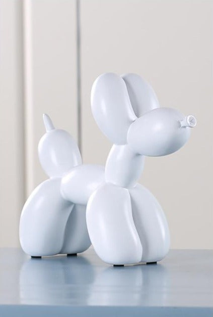 Artisano Luxe Ballon Hond Sculptuur | Exquisite handgemaakte hars kunstwerk dat een speelse touch toevoegt aan elke luxe decor