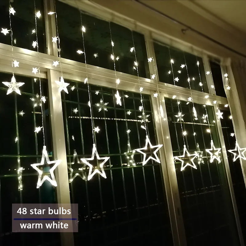 LumiStar – LED Sterrenlichtslinger Gordijnverlichting Kerstmis
