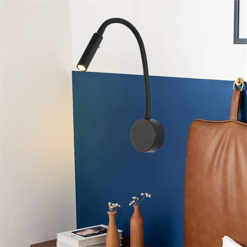 Moderne Flexibele LED-Leeswandlamp met Schakelaar voor Slaapkamer en Studie - 1W/3W