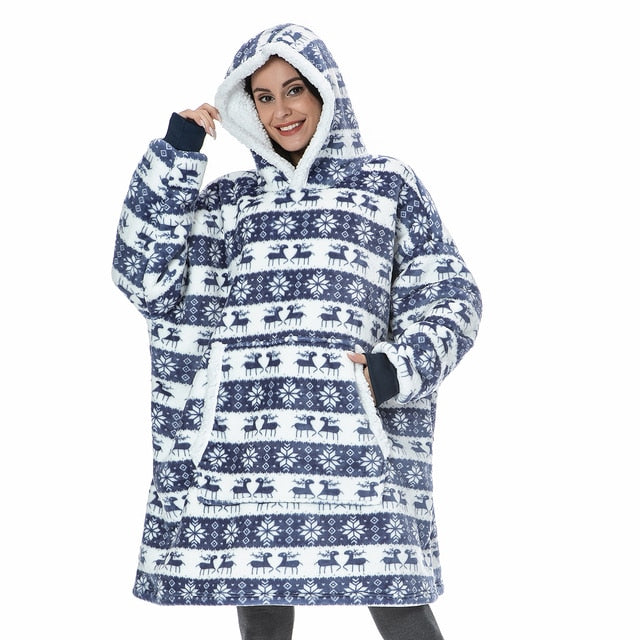 Ultra Zachte Fleece En Wol Hooded Deken Voor Comfort En Warmte Thuis