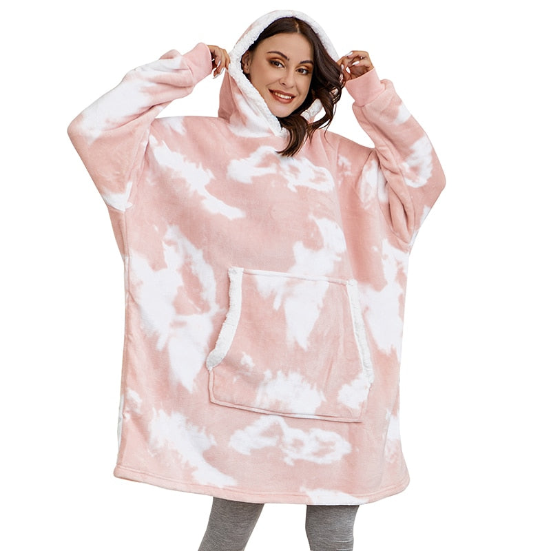 Ultra Zachte Fleece En Wol Hooded Deken Voor Comfort En Warmte Thuis