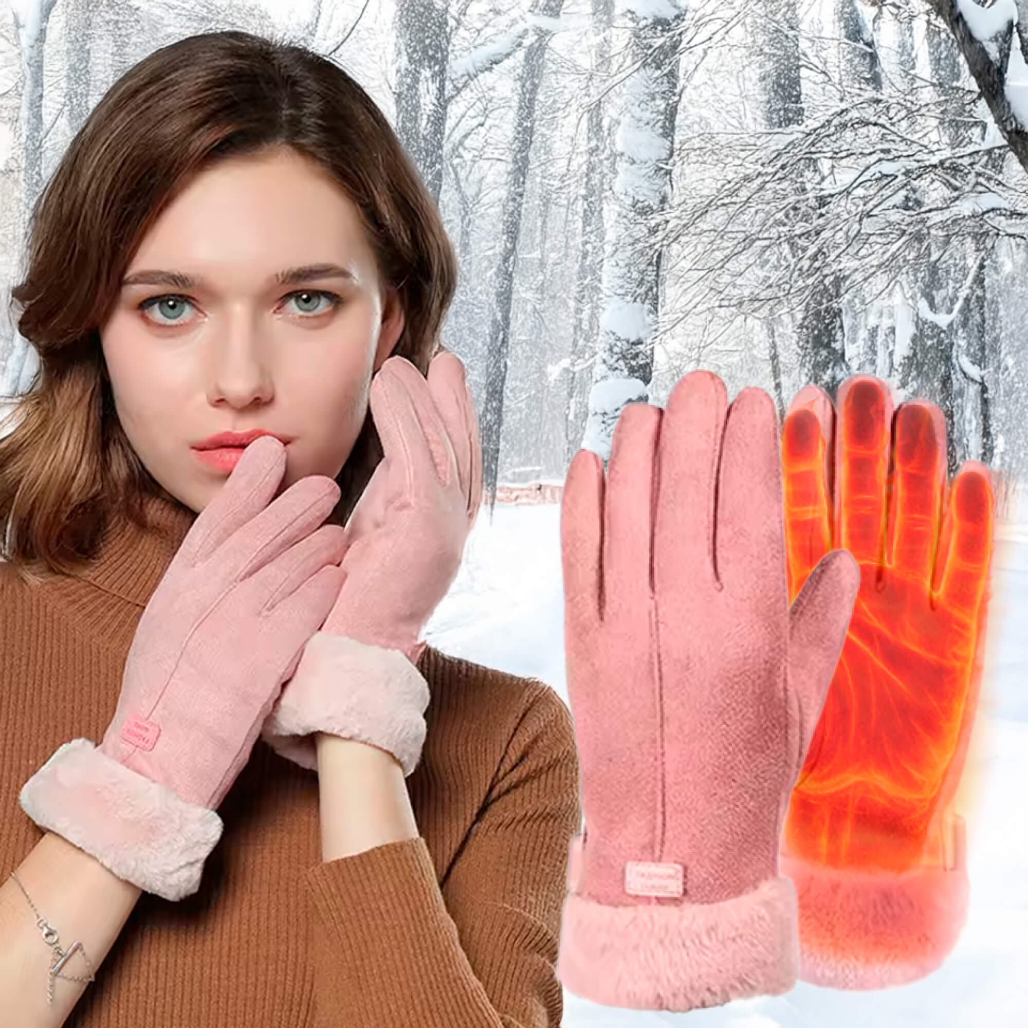 Verwarmde Handschoenen voor Vrouwen VK – Dames Thermische Waterdichte Winterhandschoenen met Touchscreen & USB Oplaadbaar Warm Ontwerp