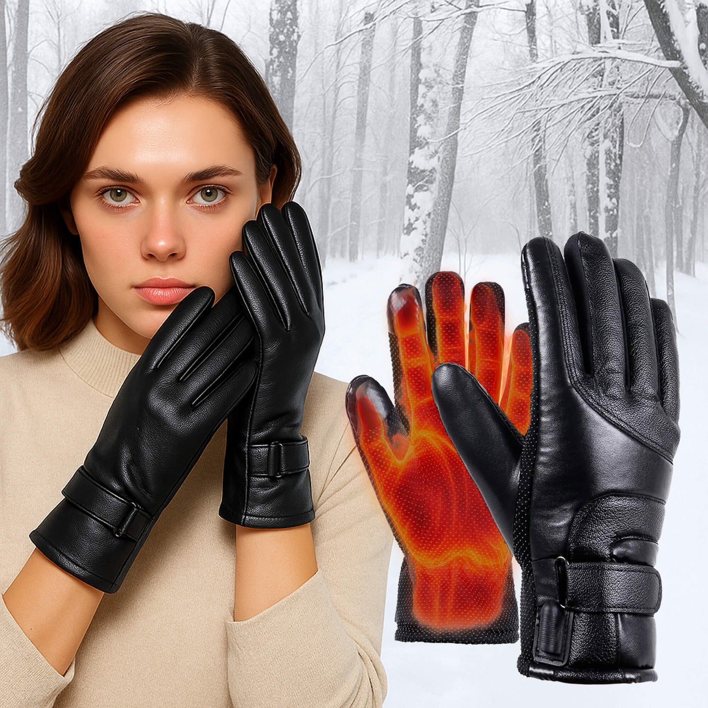 Verwarmde Handschoenen voor Vrouwen VK – Dames Thermische Waterdichte Winterhandschoenen met Touchscreen & USB Oplaadbaar Warm Ontwerp