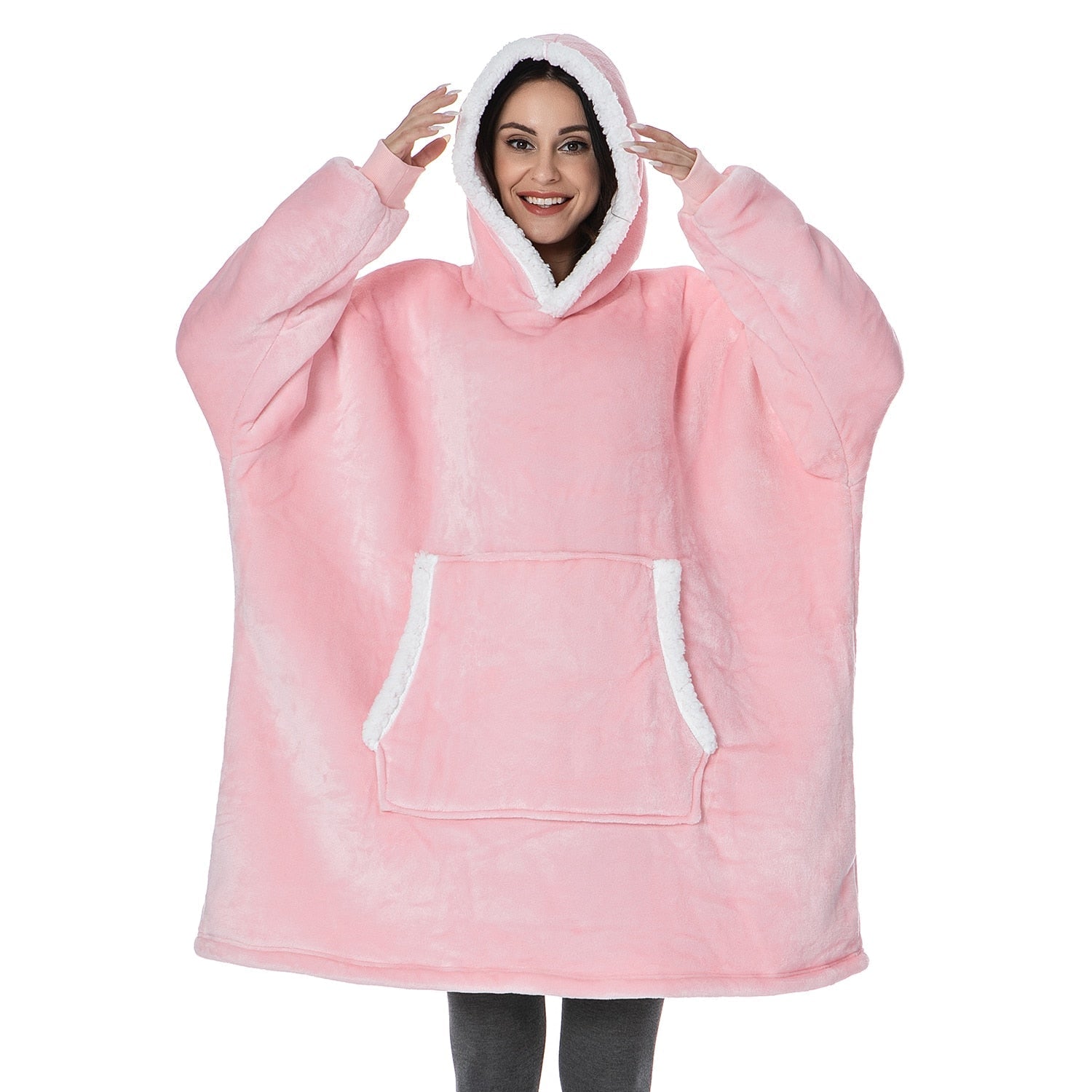Ultra Zachte Fleece En Wol Hooded Deken Voor Comfort En Warmte Thuis