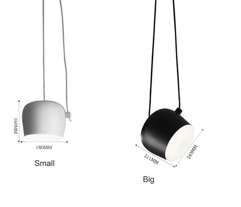 LumaDrum Hanglamp Met Kabel-Aangedreven Lamp Fixture
