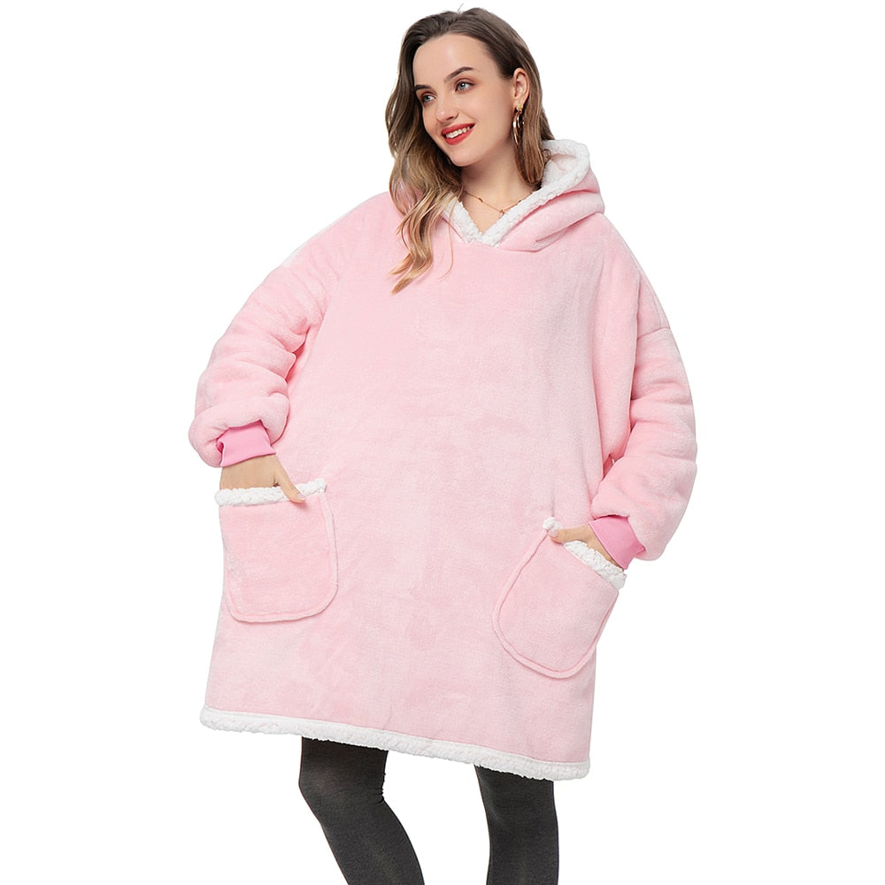 Ultra Zachte Fleece En Wol Hooded Deken Voor Comfort En Warmte Thuis