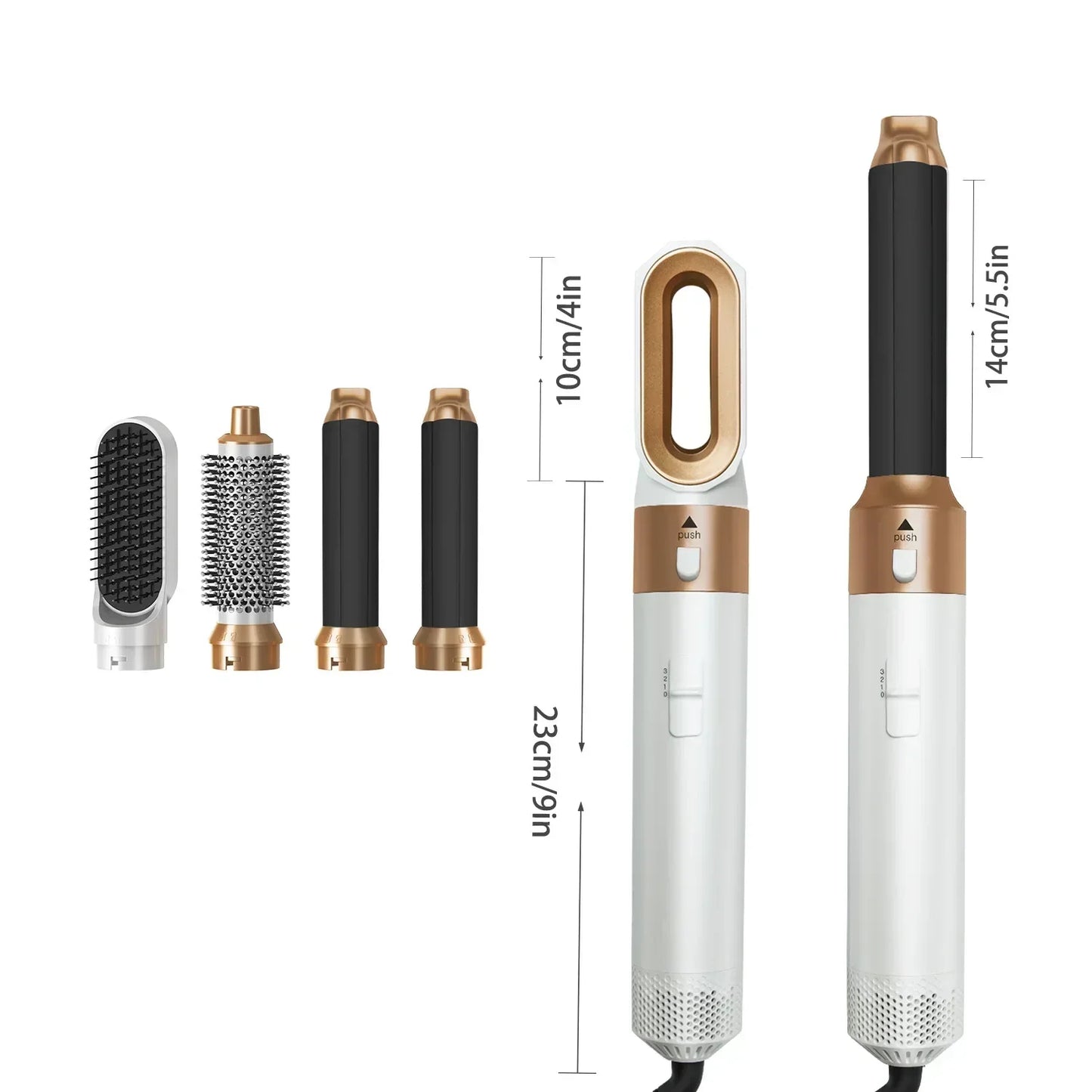 Hete luchtborstel | Multi Styling met opzetstukken | Ionen Anti Frizz Technologie | AirStyle Pro