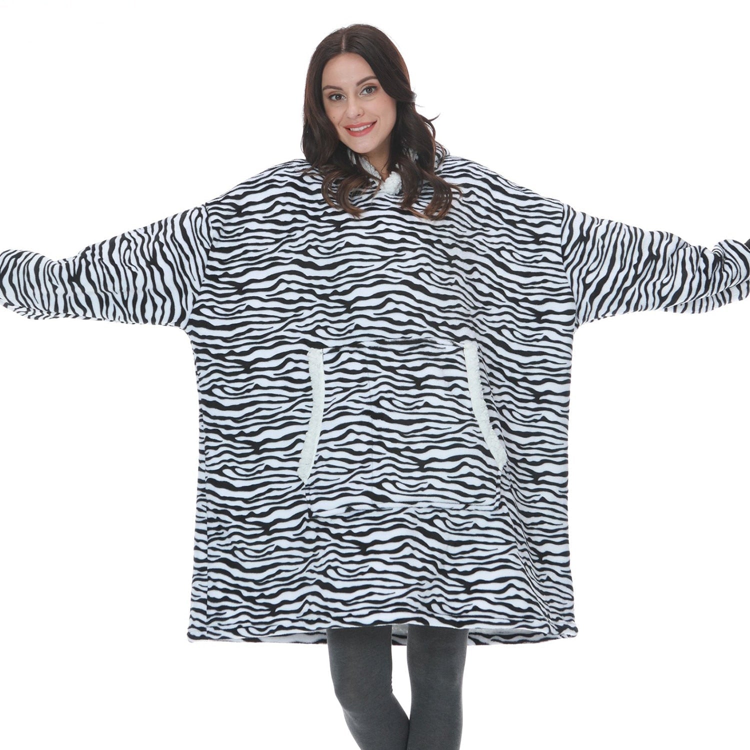 Ultra Zachte Fleece En Wol Hooded Deken Voor Comfort En Warmte Thuis