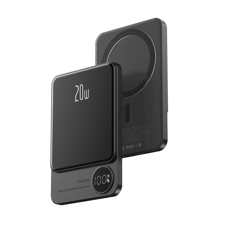SlimCharge – Magnetische Powerbank met LED-display & Snelladen