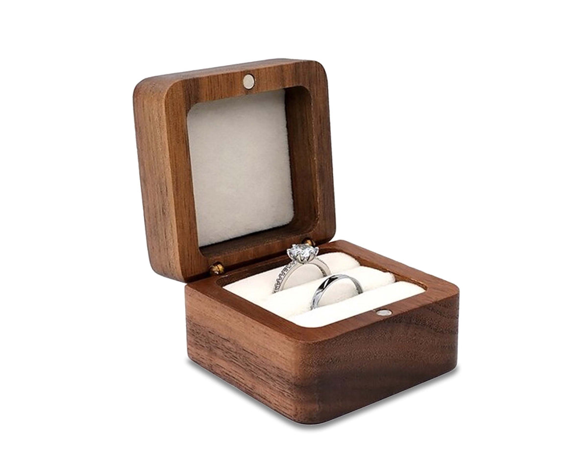 Houten Dozen | Houten Sieraden Doosjes, Trouwringen Doos, Oorbellen Ringen