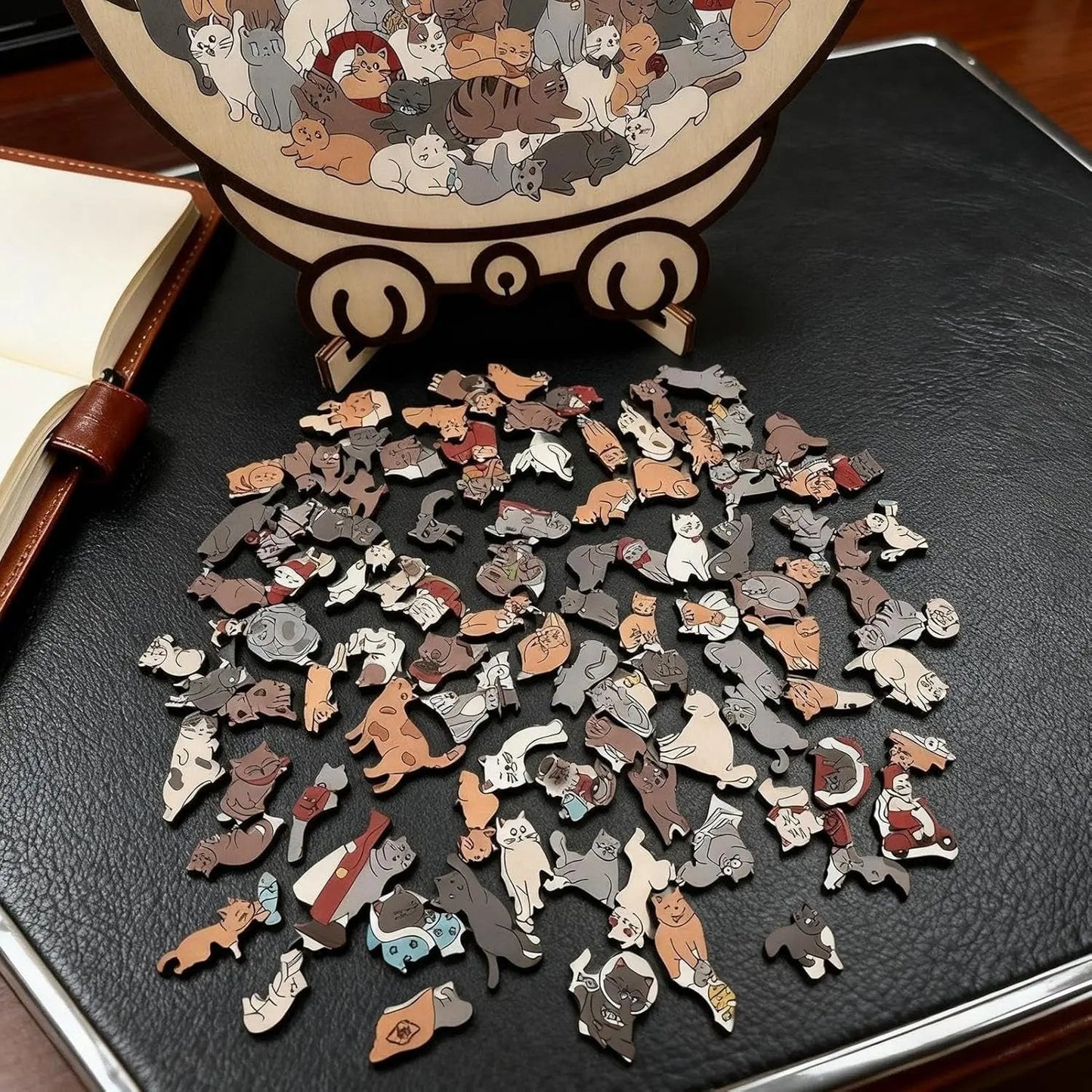 Purrzle™ | Houten Puzzel Kat 135 Stukken — Kunst, Rust & Stijl Samengebracht in één Set