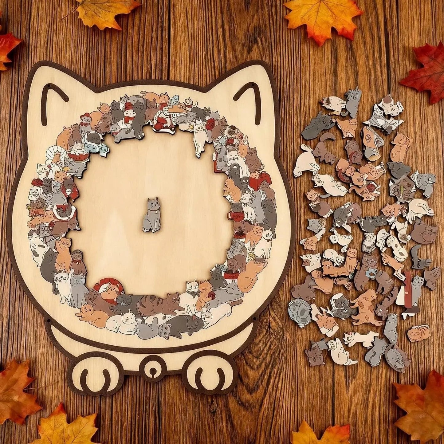 Purrzle™ | Houten Puzzel Kat 135 Stukken — Kunst, Rust & Stijl Samengebracht in één Set