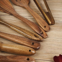 Houten Keukengerei Set 7 Delig Kooklepel Gereedschap Set