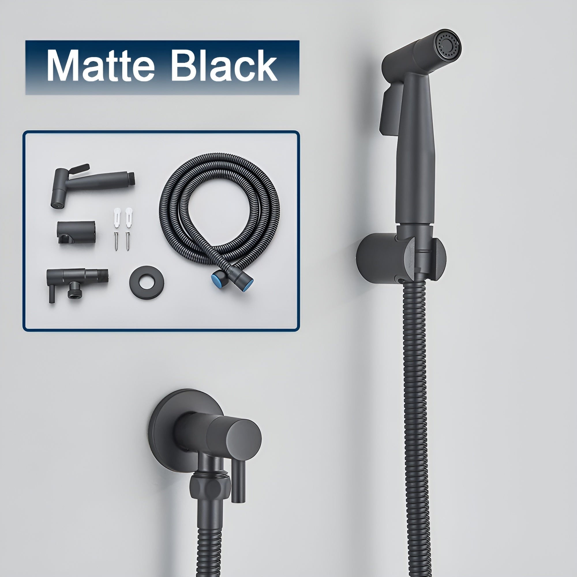 AquaGleam - Roestvrijstalen Bidet-Sproeikop met Wandbevestiging
