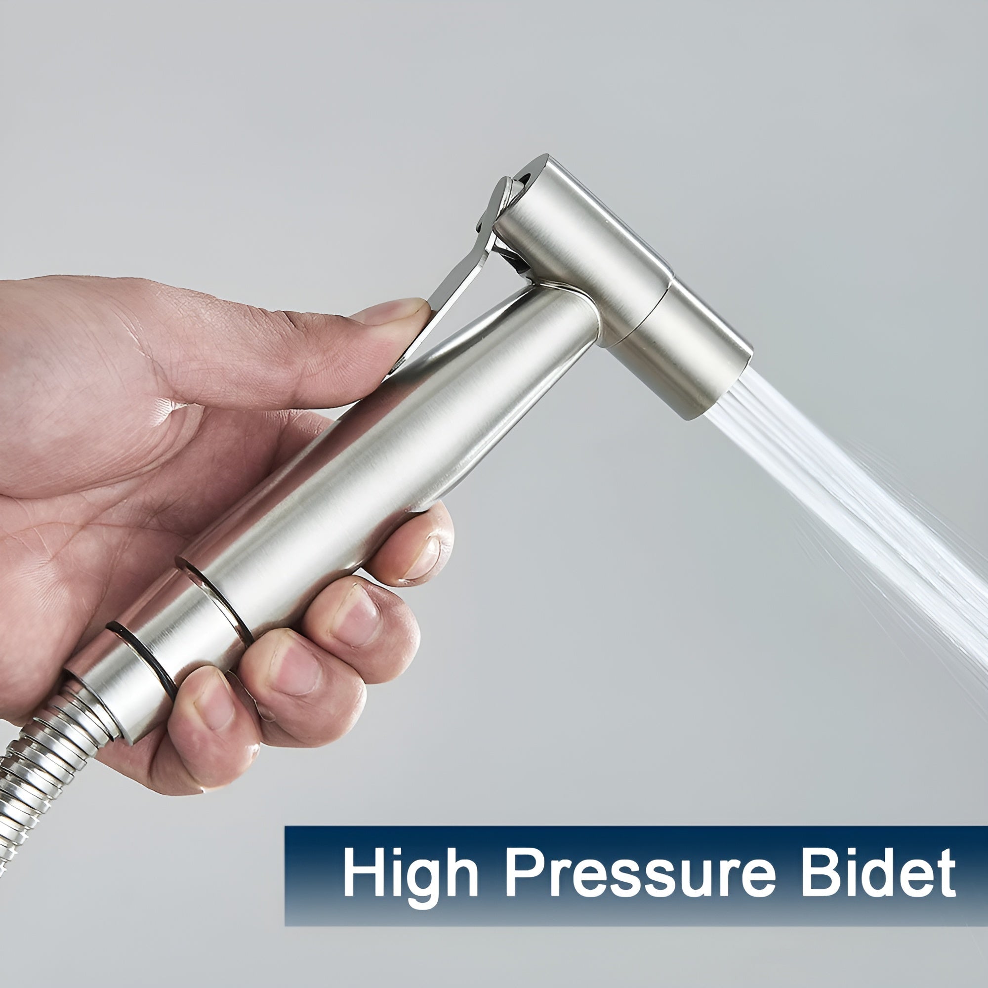 AquaGleam - Roestvrijstalen Bidet-Sproeikop met Wandbevestiging