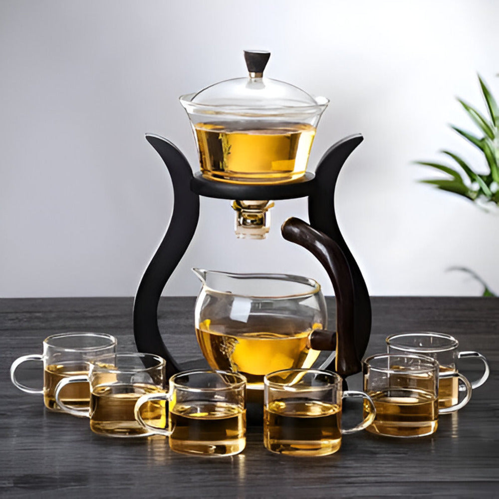 Artisan Theepot Set - Unieke Druppelvrije Theepot met Magnetische Uitgietopening, Theefilter en Ergonomische Handgreep