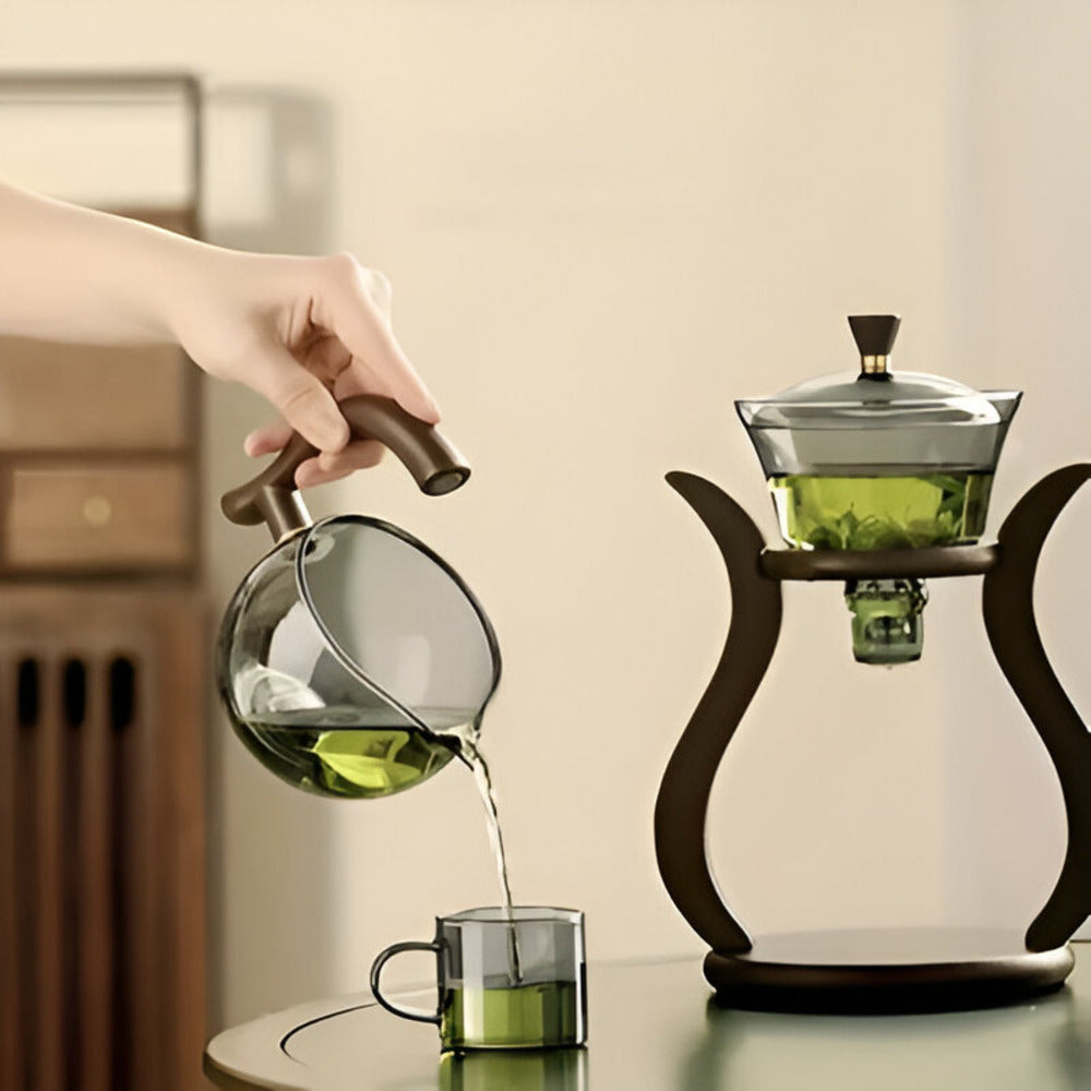 Artisan Theepot Set - Unieke Druppelvrije Theepot met Magnetische Uitgietopening, Theefilter en Ergonomische Handgreep