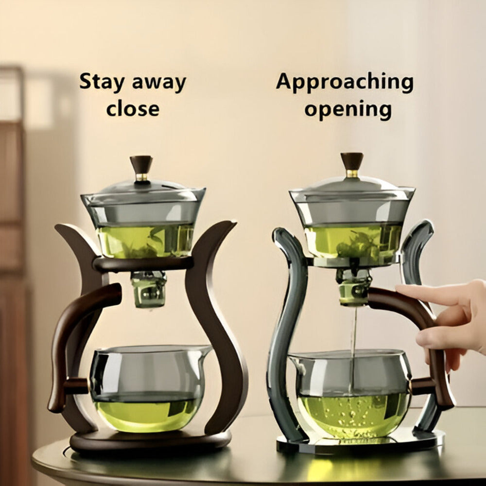 Artisan Theepot Set - Unieke Druppelvrije Theepot met Magnetische Uitgietopening, Theefilter en Ergonomische Handgreep
