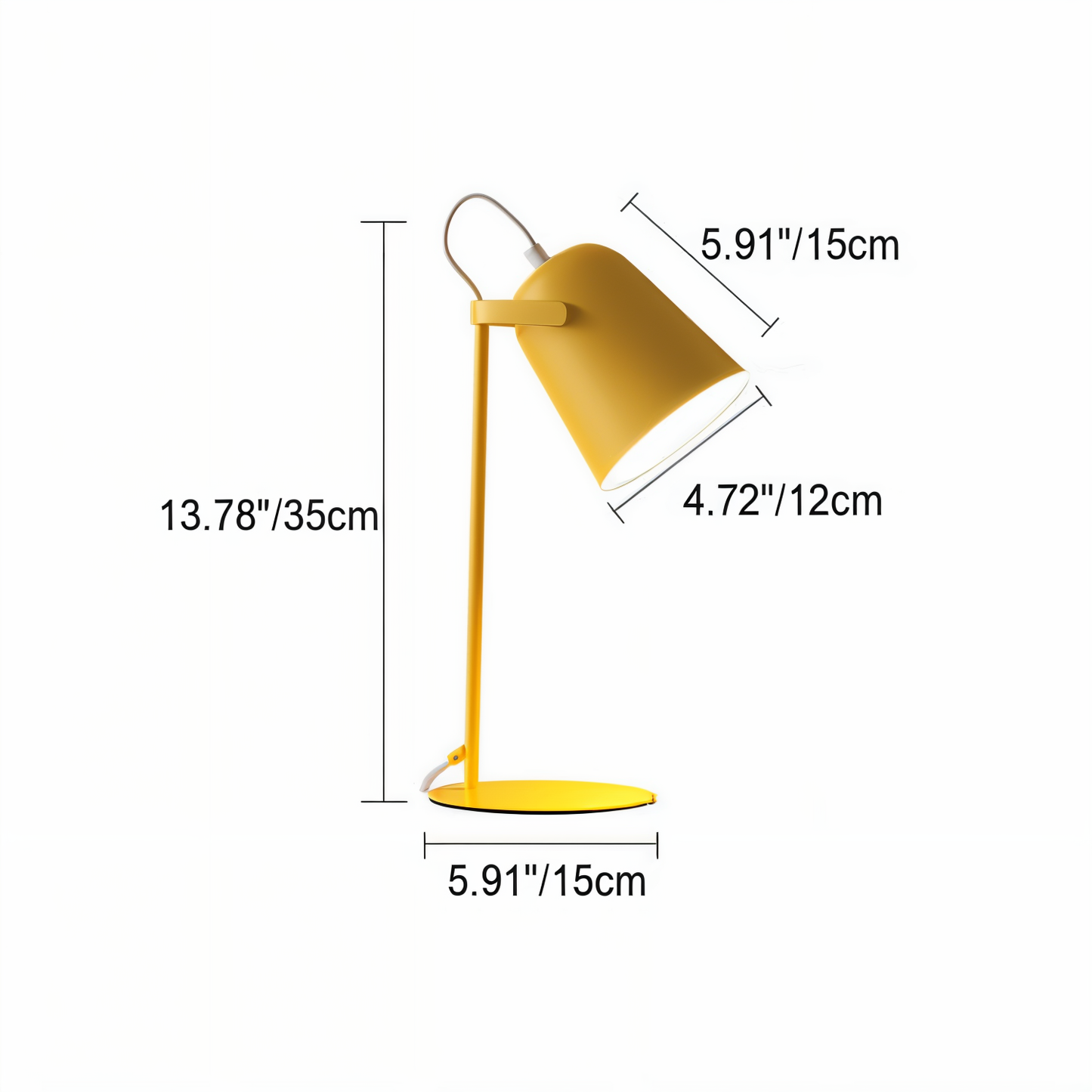 Macaron Tafellamp - Scandinavische gele Bureau Lamp - Verstelbare Lamp