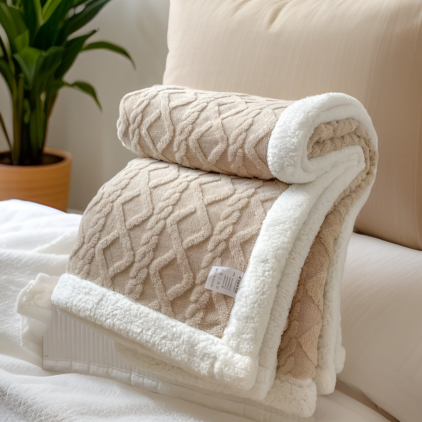 Dubbelzijdige Knuffelige Fleece Deken voor Nachtelijke Warmte met Stijl
