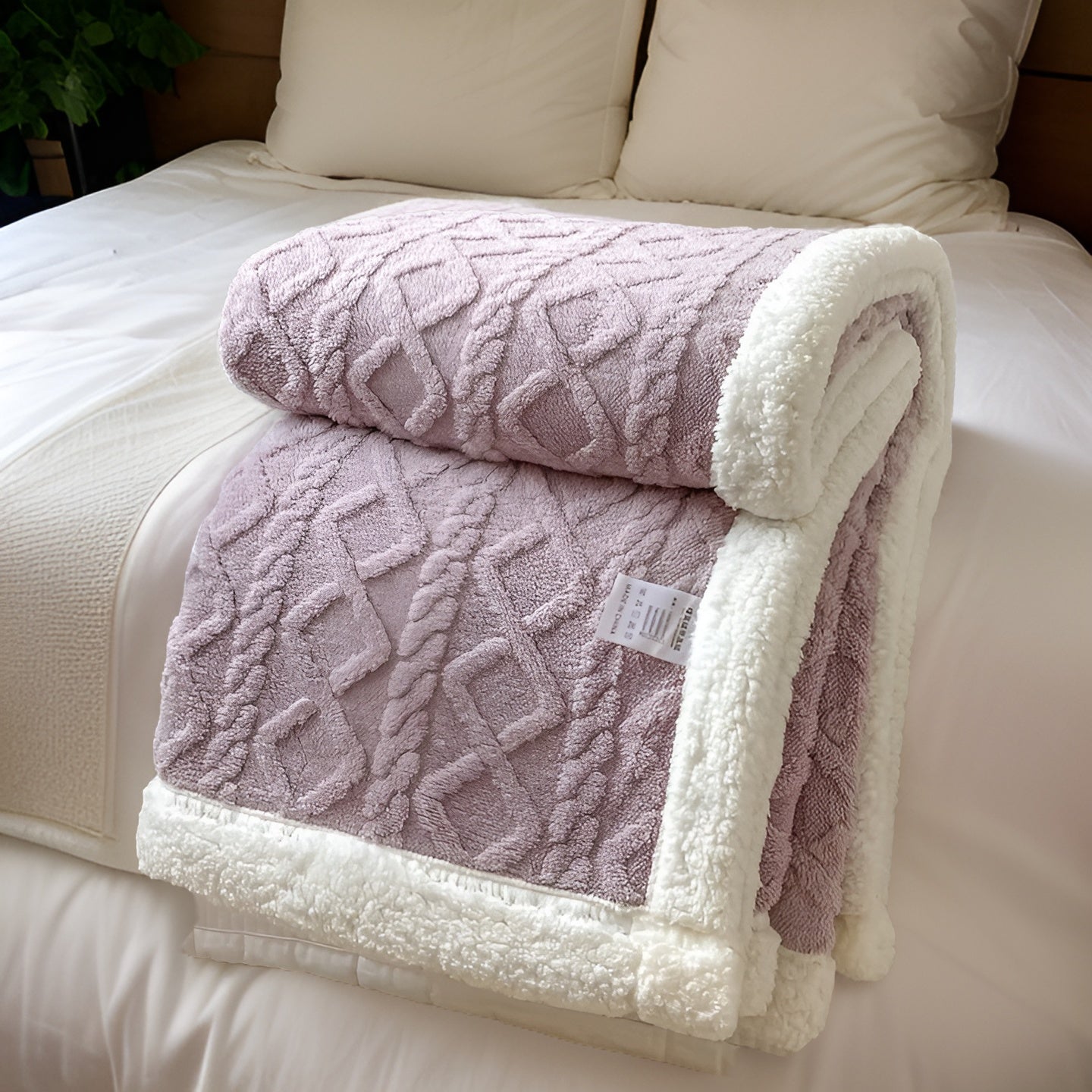 Dubbelzijdige Knuffelige Fleece Deken voor Nachtelijke Warmte met Stijl