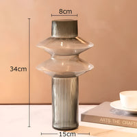Elegante Amberglasvaas - Hedendaags decoratiestuk voor stijlvolle woonruimtes