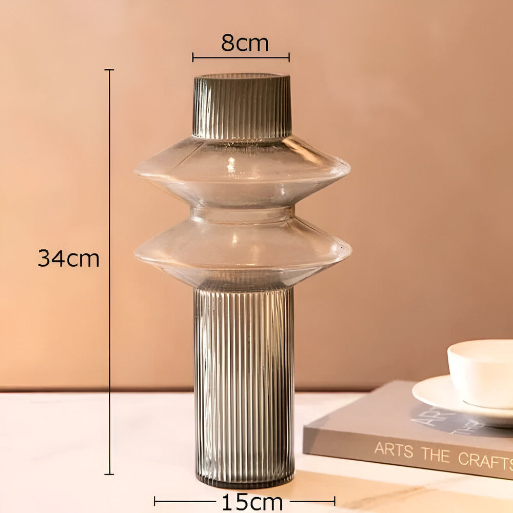 Elegante Amberglasvaas - Hedendaags decoratiestuk voor stijlvolle woonruimtes
