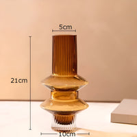 Elegante Amberglasvaas - Hedendaags decoratiestuk voor stijlvolle woonruimtes