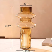 Elegante Amberglasvaas - Hedendaags decoratiestuk voor stijlvolle woonruimtes