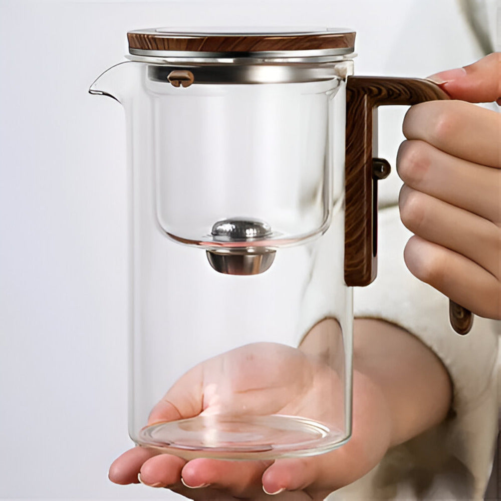 Elegante Glazen Theepot met Zeef - Stijlvol Ontwerp voor het Zetten van Losse Thee