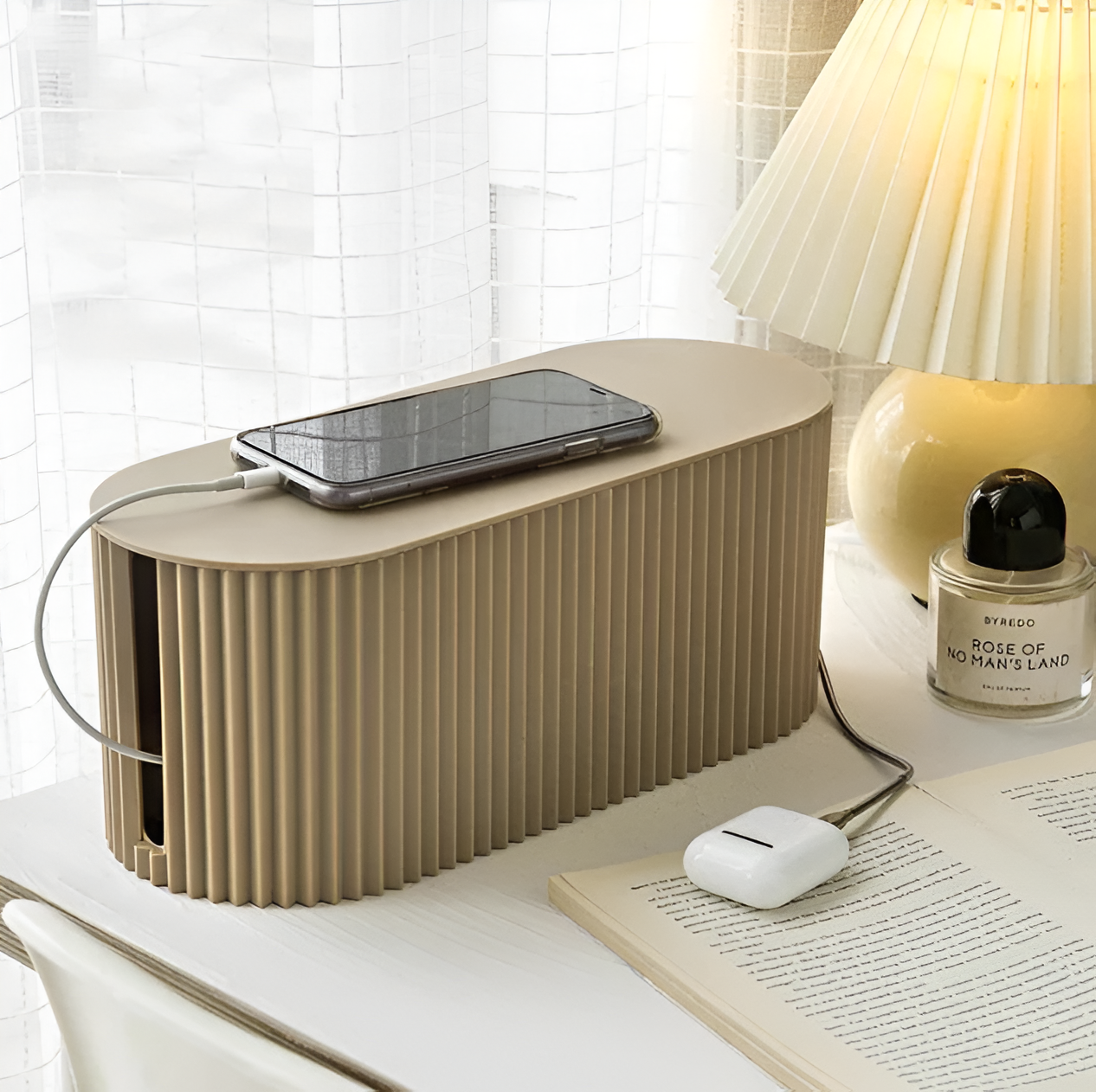 Hid Kabelbox - Minimalistische Macaron Opberging - Oplader en Kabel Organizer