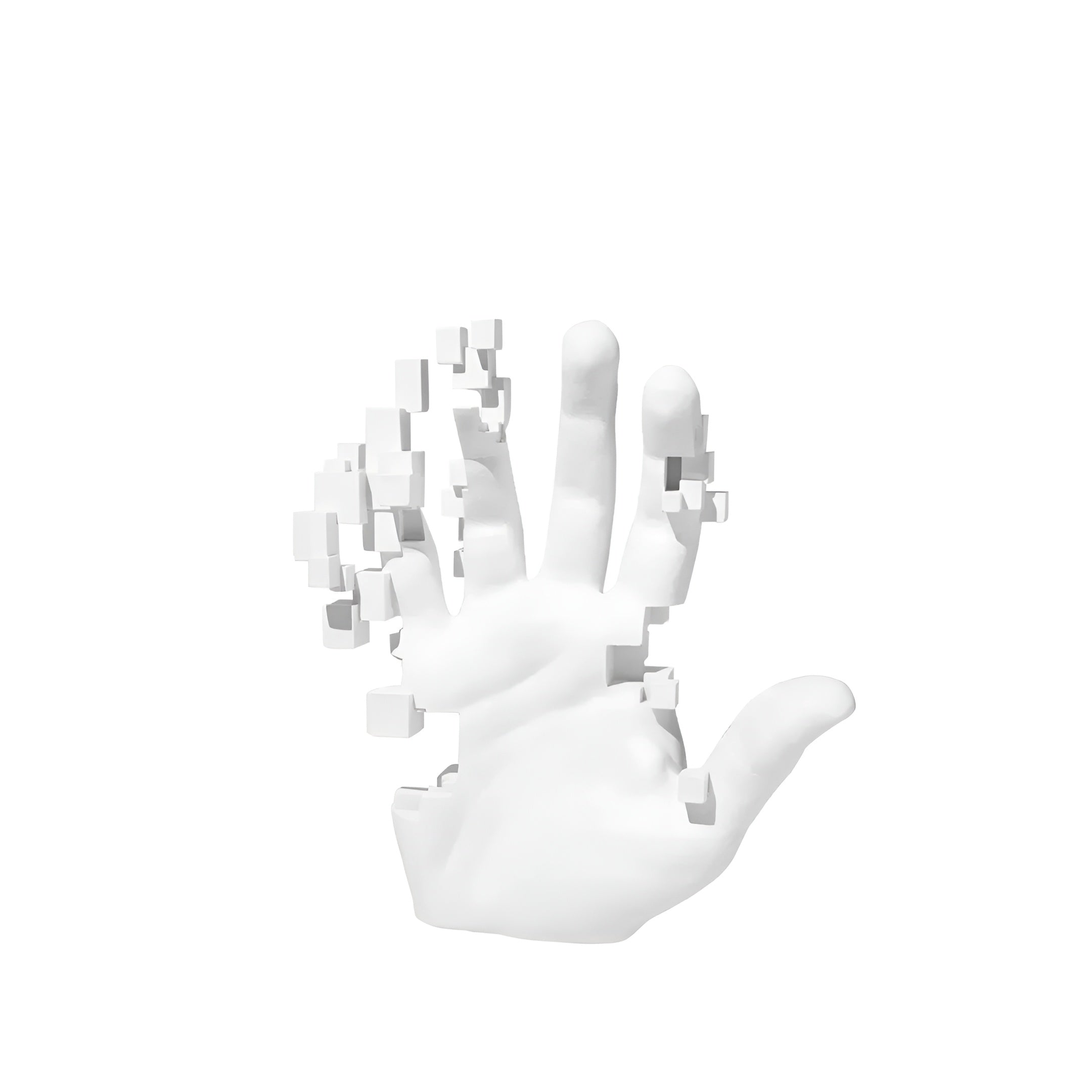 Mosaïek-Hand Standbeeld - Abstracte Hars Glitch Handpalm Figuur Ornament