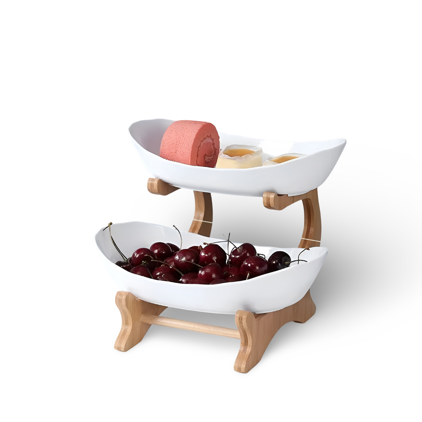 Meerlagige fruitmand van hout - Moderne fruitmand